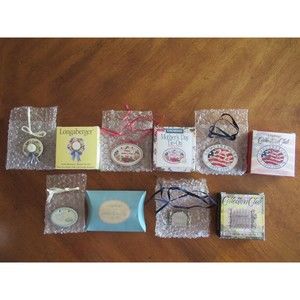 Lot of 5x Longaberger Baskets Tie-On Easter Egg 25th Cottage Gate Early Blossoms